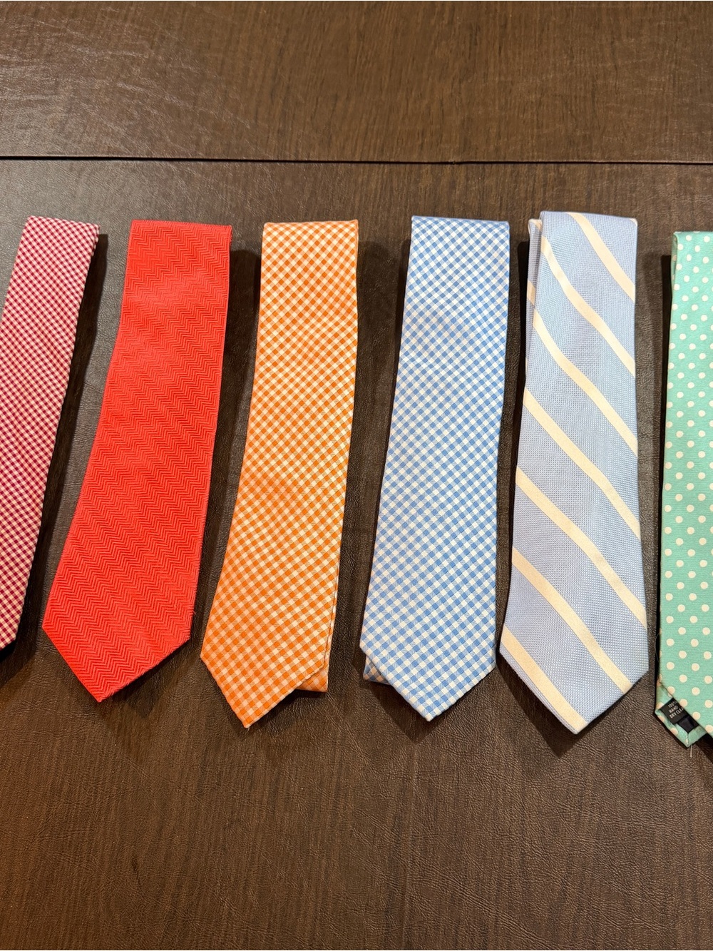 The Tie Bar Classic Men's Tie Lot - 6, 100% Silk (5) 100% Cotton (1)